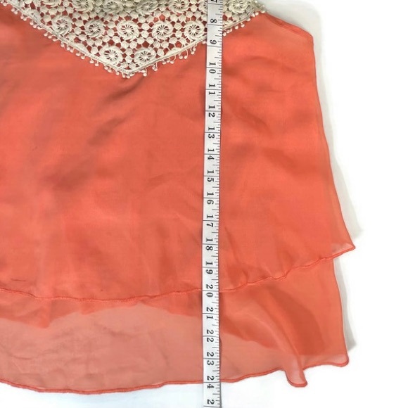 Love J Asymmetrical Crochet Yoke Racerback Top - Picture 4 of 5